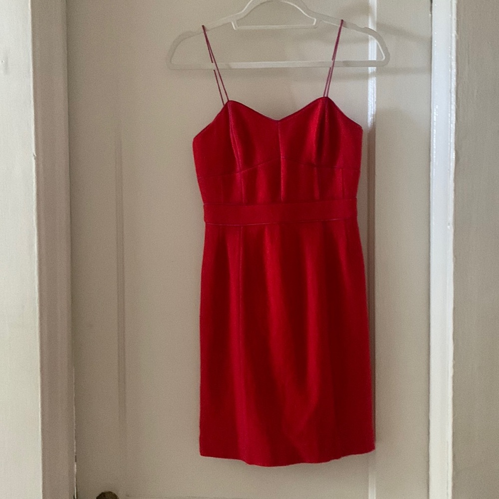 Banana republic red wool dress